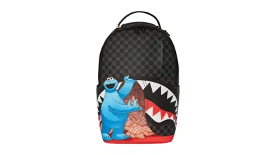Pre-owned Sprayground Sesame Street Cookie Monster Snack Attack Dlxsv Backpack In Multi