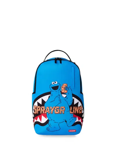 Sprayground Kids' Sesame Street Cookie Monster Take A Bite Backpack In Blue