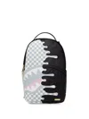 Sprayground Shadow Drips Check-pattern Backpack In Black