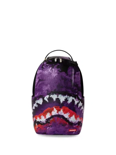 Sprayground Shadow Fade Shark-print Backpack In White
