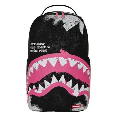 Pre-owned Sprayground Shark Central Acrylic Art Dlx Cotton Backpack 'multicolor' | Multi-color | Men's Size On