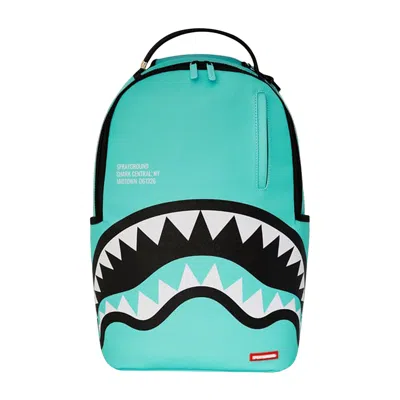 Pre-owned Sprayground Shark Central Aqua Dlxsv Backpack 'blue' | Men's Size Onesize