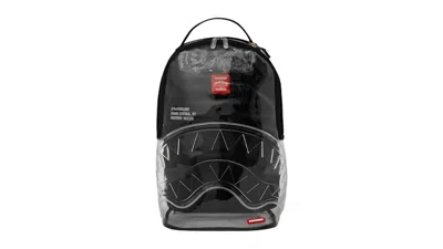 Pre-owned Sprayground Shark Central Backpack In Black/clear In Multi