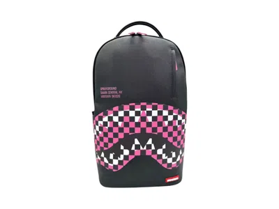 Pre-owned Sprayground Shark Central Breakup Check Sorbet Grey Backpack In Multi
