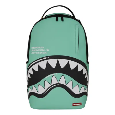 Pre-owned Sprayground Shark Central Bubble Shark Backpack 'turq' | Green | Men's Size Onesize