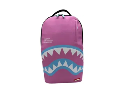 Pre-owned Sprayground Shark Central Cotton Candy Dlxsv Backpack In Pink
