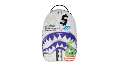 Pre-owned Sprayground Shark Central Cut Out For Greatness Dlxsv Backpack In Multi