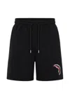 Sprayground Shark Central Drawstring Shorts In Black