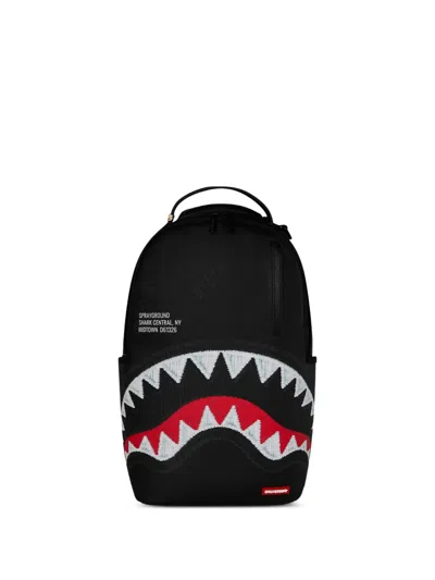 Sprayground Shark Central Rucksack Mit Faux-stickerei In Black