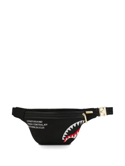 Sprayground Shark Central Graphic Belt Bag In Black