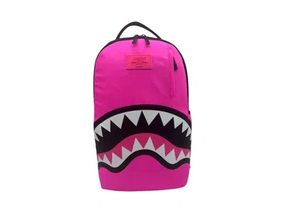 Pre-owned Sprayground Shark Central Nylon Hot Pink Backpack In Multi