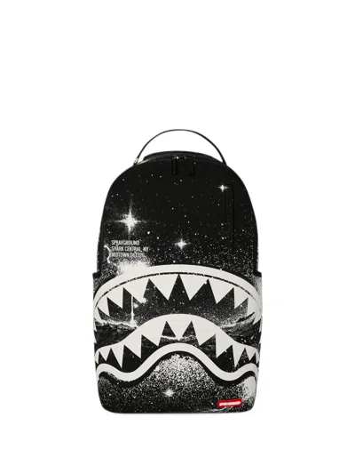 Sprayground Shark Central Overspray Backpack In Black