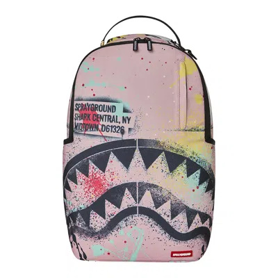 Pre-owned Sprayground Shark Central Stencil Lab Backpack 'multicolor' | Multi-color | Men's Size Onesize