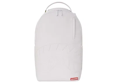 Pre-owned Sprayground Shark Dlxsv Backpack In White