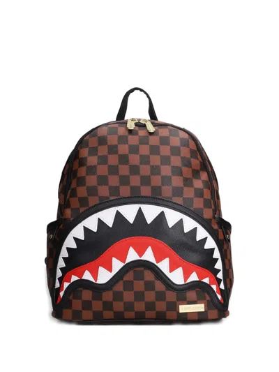 Sprayground Shark-face Backpack In Brown