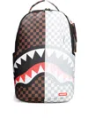 Sprayground Shark-face Two-tone Backpack In Brown