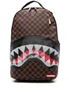 Sprayground Shark In Paris Lenticular Chomp Backpack In Brown