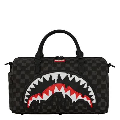 Sprayground Shark In Paris Thunderdrip Boston Bag In Gray