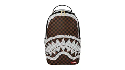 Pre-owned Sprayground Shark Legacy Backpack In Brown/white In Multi
