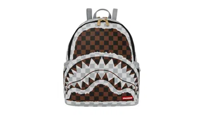 Pre-owned Sprayground Shark Legacy Savage Backpack In Brown/white In Multi