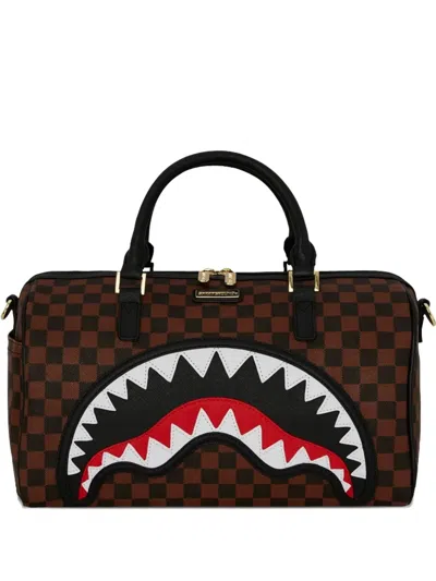 SPRAYGROUND SHARK-MOUTH CHECK TOTE BAG