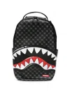 Sprayground Shark Mouth Checkered Backpack In Red