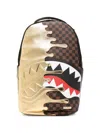 Sprayground Shark Mouth Checkered Backpack In Red