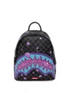 Sprayground Shark Mouth Checkered Backpack In Multi