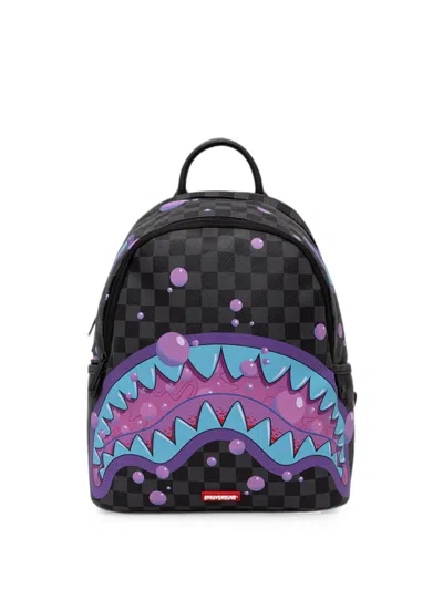 Sprayground Shark Mouth Checkered Backpack In Multi