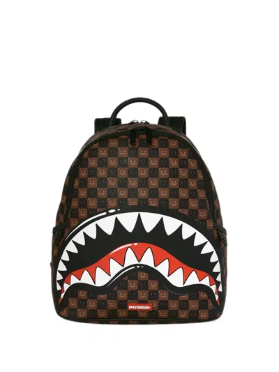 Sprayground Shark Mouth Checkered Backpack In Multi