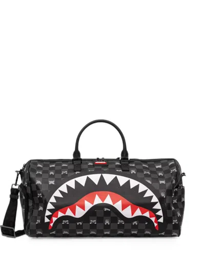 Sprayground Shark Mouth Checkered Holdall In Multi