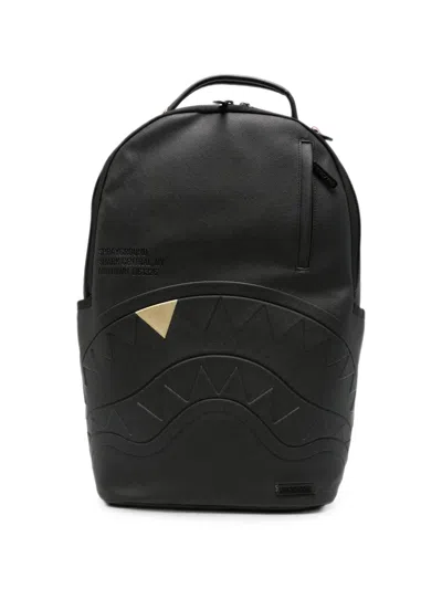 Sprayground Shark Mouth Embossed Backpack In Black