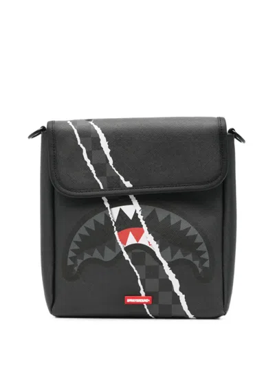Sprayground Shark Mouth Messenger Bag In Black