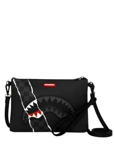 Sprayground Shark Mouth Messenger Bag In Black