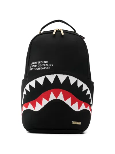 Sprayground Kids' Shark-mouth-motif Backpack In Black