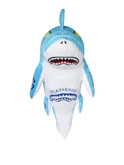 Sprayground Shark Plush Backpack In White