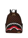 Sprayground Shark-tooth Check-print Backpack In Brown