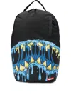 Sprayground Shark-tooth Dripping Backpack In Black