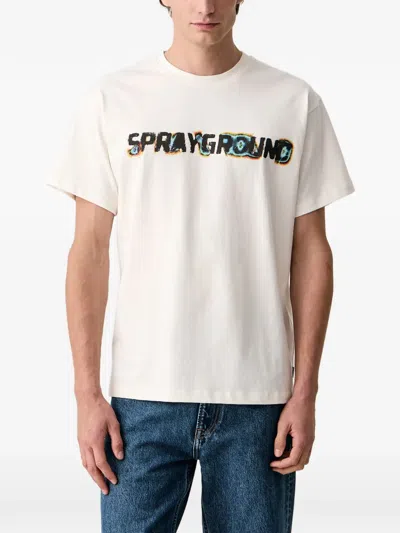 Sprayground Shark T-shirt In Neutrals