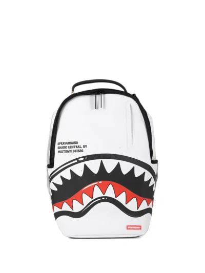 Sprayground Shark-print Backpack In Metallic