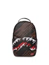 Sprayground Shark-print Checkered Backpack In Multi