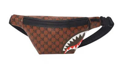 Pre-owned Sprayground Sharks And Skulls Savvy Crossbody In Multi