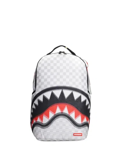 Sprayground Sharks In Paris Check-pattern Backpack In White