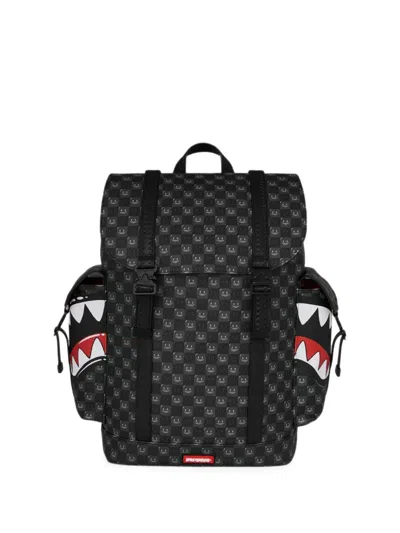 Sprayground Sharks In Paris Monte Carlo Check Backpack In Black