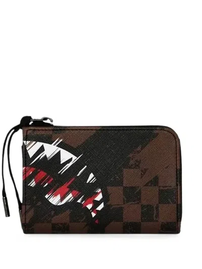 Sprayground Sharks In Paris Night Drift Wallet In Brown
