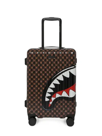 Sprayground Sharks In Paris Suitcase In Brown