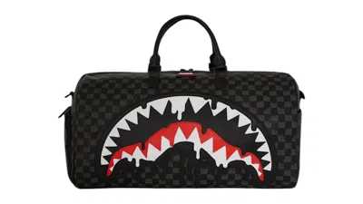 Pre-owned Sprayground Sharks In Paris Thunderdrip Duffle In Black