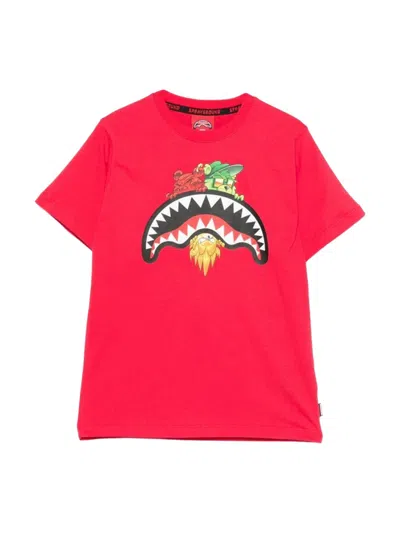 Sprayground "sharks In Paris" T-shirt In Red