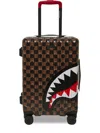 Sprayground Peeking Character Check Cabin Suitcase In Multi