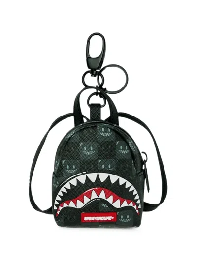 Sprayground Shinobi Sharks In Paris Checkered Keychain In Black